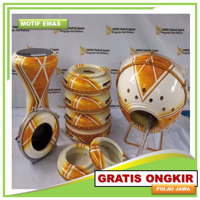 Alat hadroh genjring terbangan terbang alat rebana full set motif jepara asli FREE ONGKIR PULAU JAWA