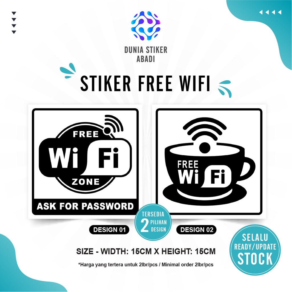 

Stiker Label Area WiFi (15x15cm) - Per/2 lembar