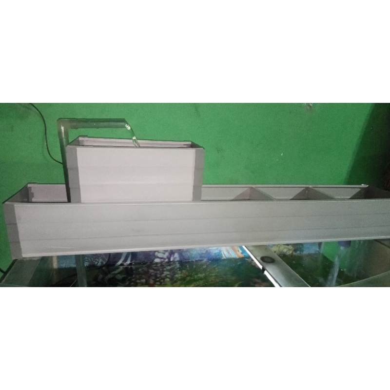 Filter talang susun 150cm+BONUS BIOBALL BIORING/UK 60cm sd 150cm/DOUBLE FILTER AKUARIUM TALANG PVC/TOP FILTER SUSUN TALANG AKURIUM PVC