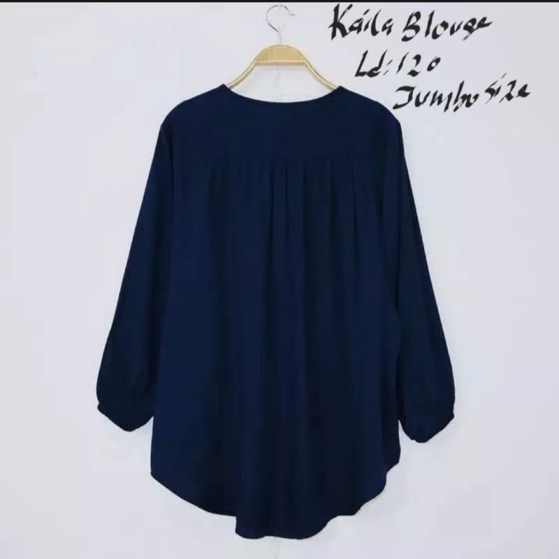 KAYLA BLOUSE/ATASAN JUMBO/BLOUSE JUMBO/LD120/BIG SIZE/ATASAN KEKINIAN/BUSUI/KANCING AKTIF/COD!!!