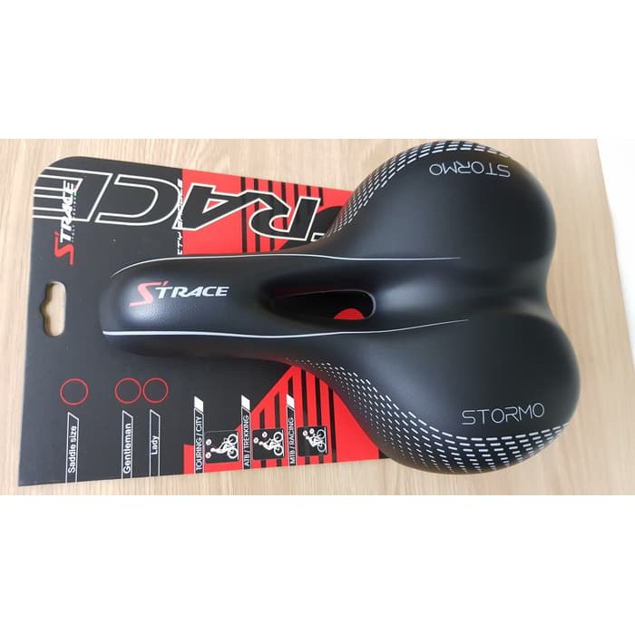 SADEL / JOK SEPEDA MTB FIXIE GEL LEBAR STRACE STORM TYPE B