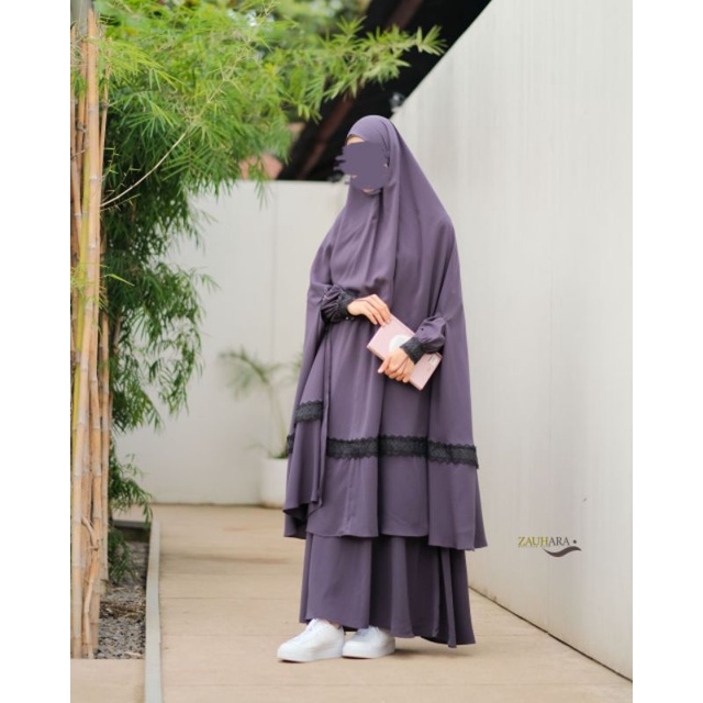 Gamis Set Khimar Syari New Hilya Series by Zauhara