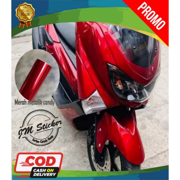 skotlet merah candy. scotlet merah metalic glosy mengkilap . aksesoris motor