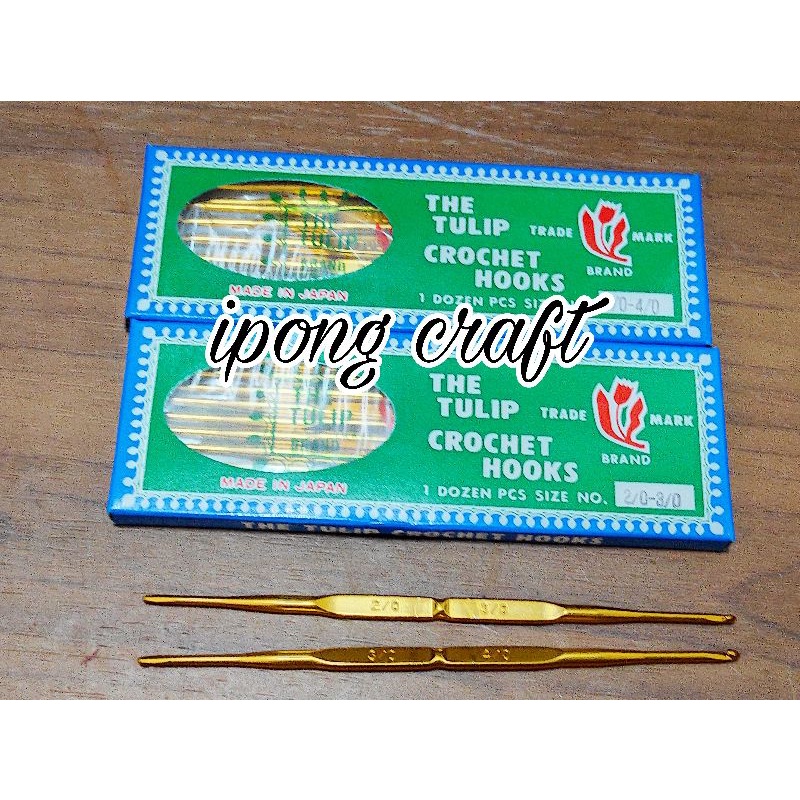 Hakpen Tulip Gold / Hakpen Rajut Tulip Gold / Double pointed Crochet Hooks Alumumium