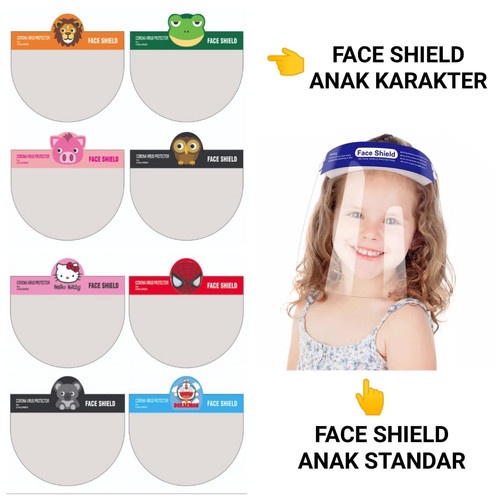 Face shield anak karakter / Face shield pelindung wajah RANDOM