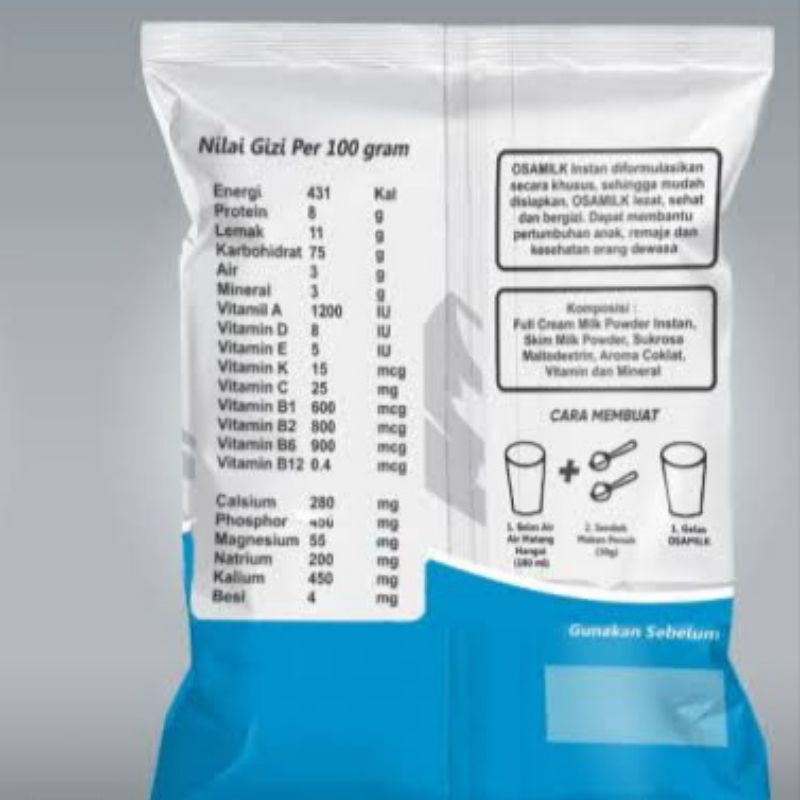 Osamilk 500 gram Susu Osamilk Susu Bubuk Osamilk Susu Penggemuk Badan Susu Keluarga Susu Kesehatan