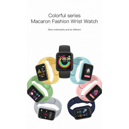 Smartwatch Y68 Macaron / Jam Tangan Smart Watc D20S Candy Digital Olahraga Pria Wanita Bluetooth For Android IOS
