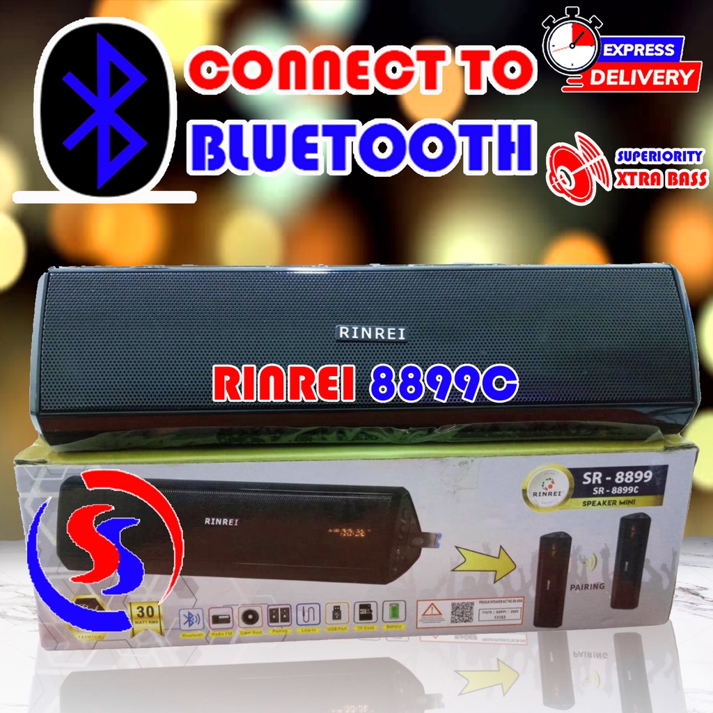 SPEAKER BLUETOOTH SUPER BASS RIN REI 8899C GARANSI RESMI