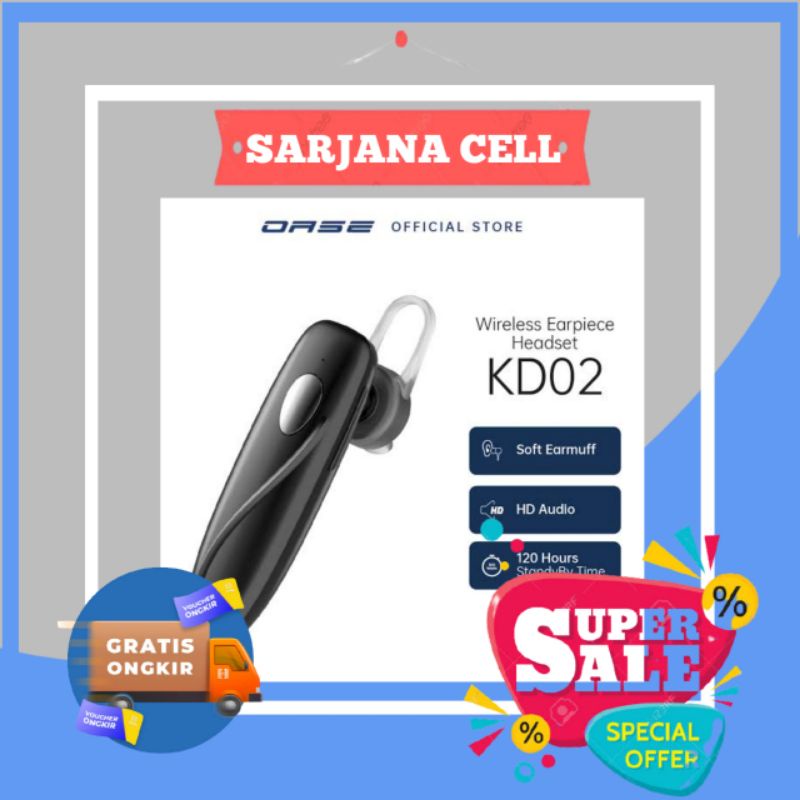 OASE Wireless Earpiece Headset KD002 | Garansi Resmi | Original Official Store OPPO