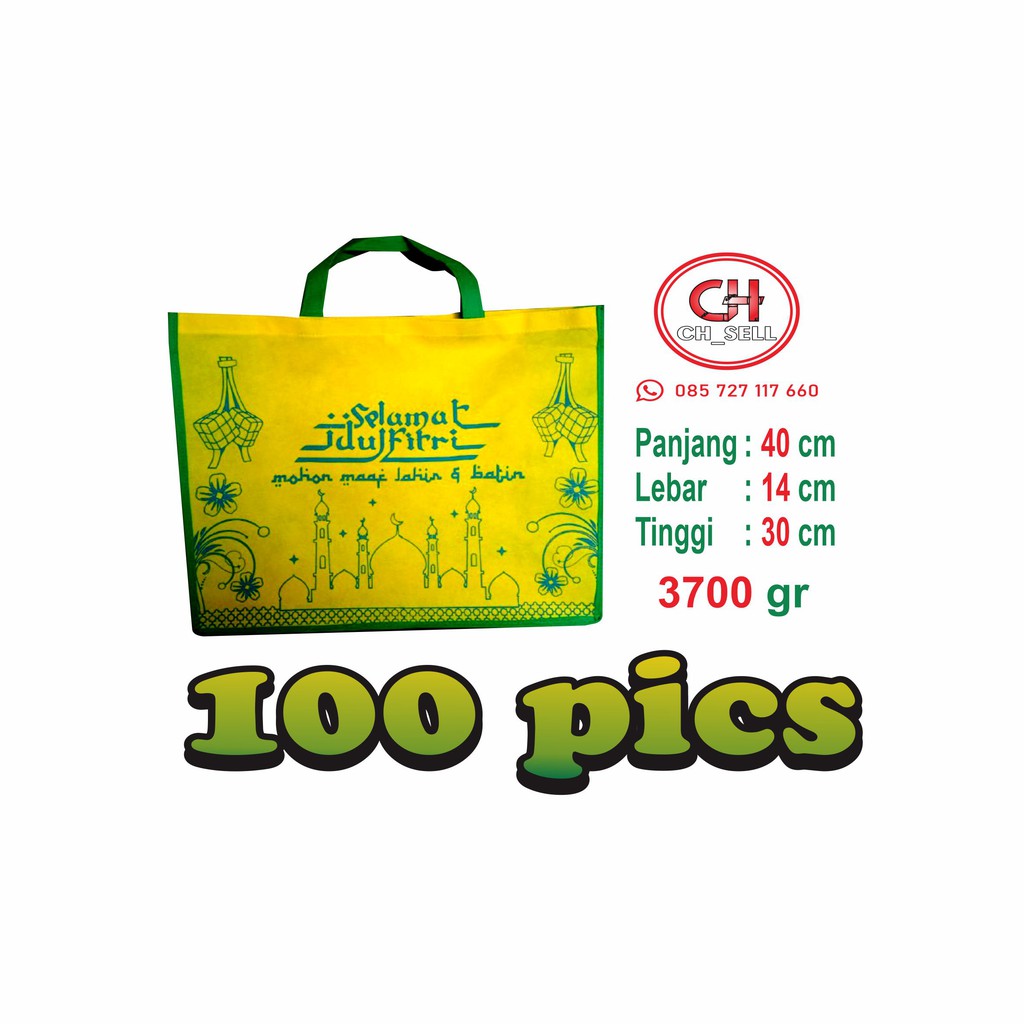 

Tas Lebaran Idul Fitri Goodie Bag HITAM Tidur Parsel Ramadhan 100Pcs