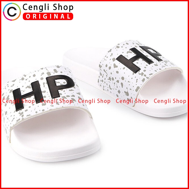 SANDAL SLIDE HUSH PUPPIES PRIA ORIGINAL CASUAL BRANDED PUTIH HM02