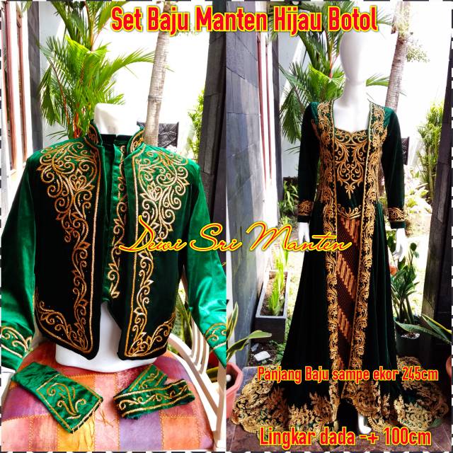 Set baju manten hijau