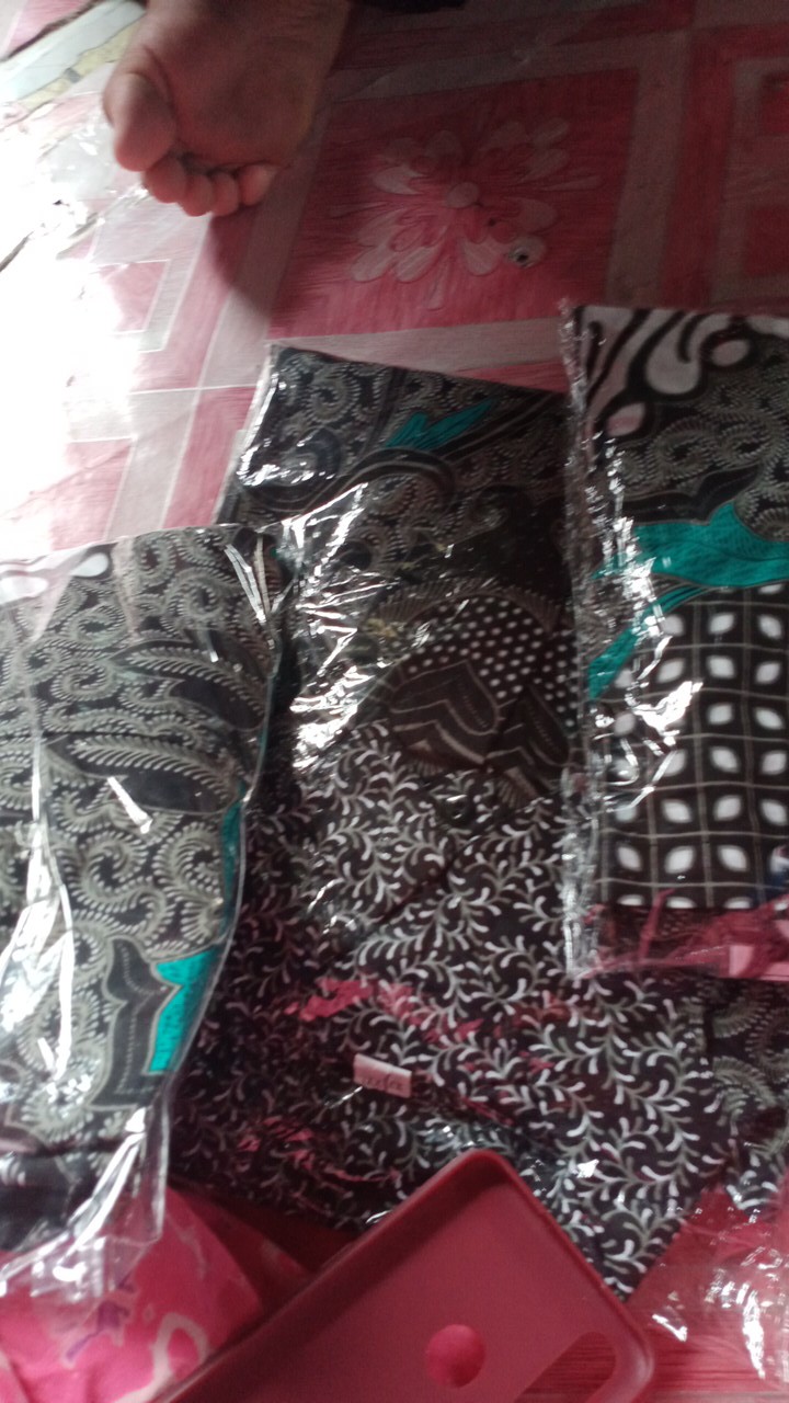 Couple Gamis Batik Keluarga Motif Parang Abu