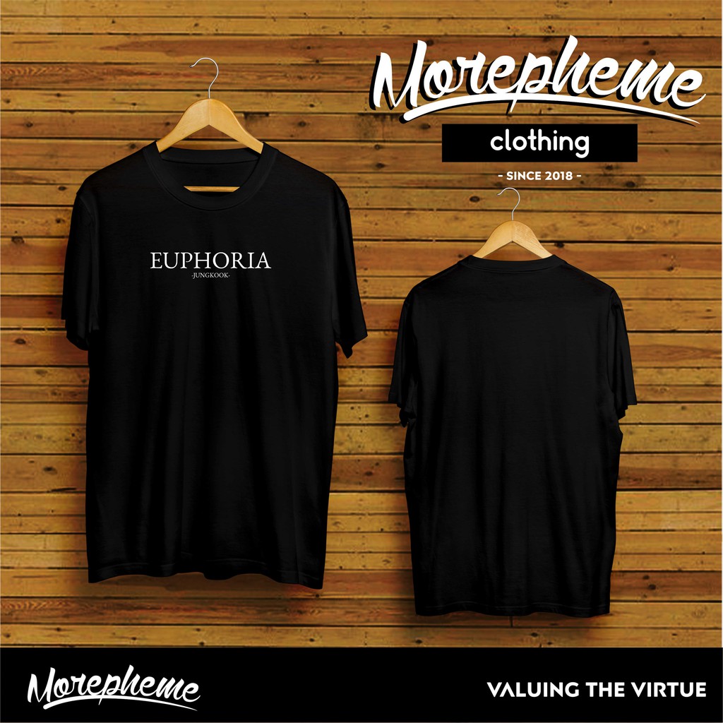 Kaos Baju BTS Jungkook Euphoria Kpop Korea Boyband  / Kaos Morepheme