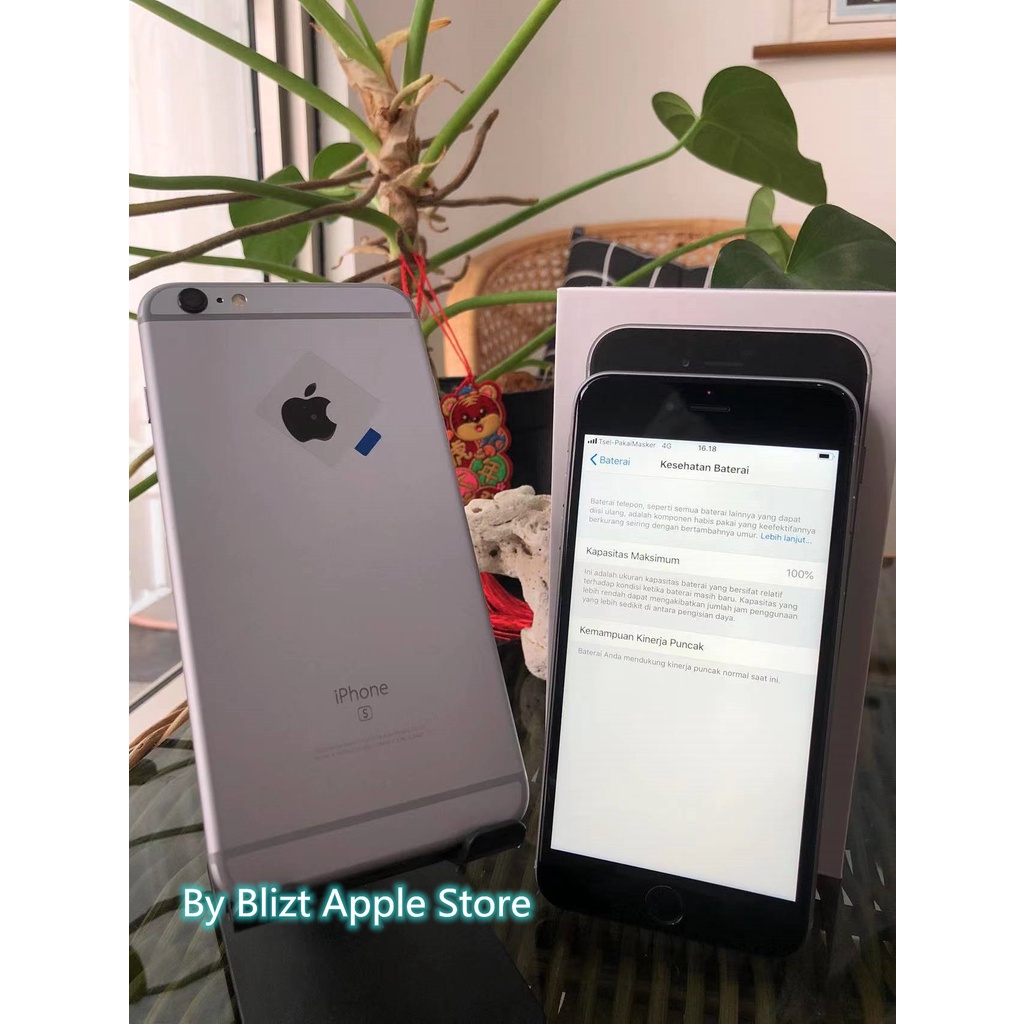 iPhone 6S Plus 64GB Fullset  All Sim Silent Original Second Mulus100% Like New 3utools All Green (Garansi 1 Bulan)