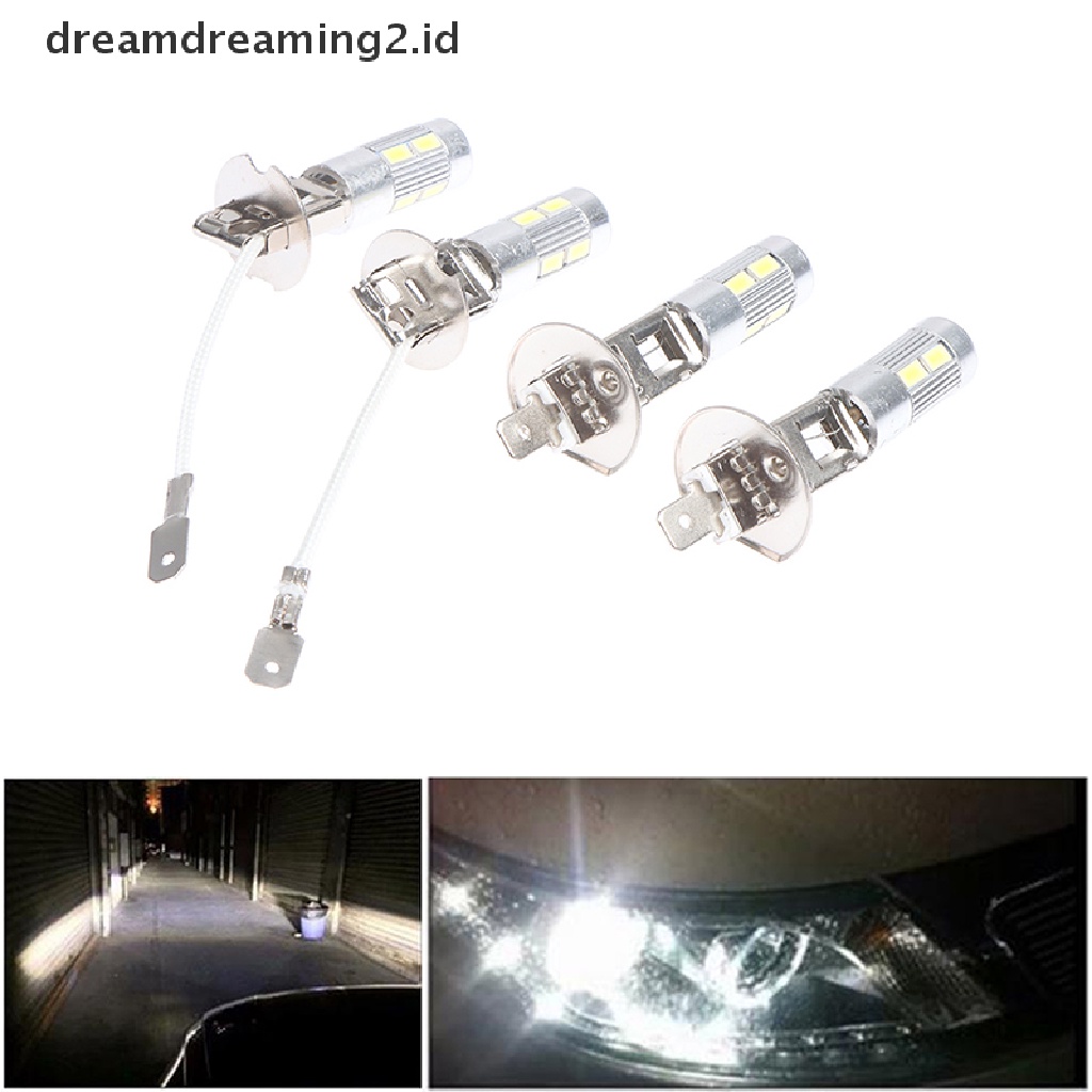 (LIKE) 2 Pcs Lampu Utama Kendaraan Tipe LED H1 H3 12V 5630 6000K DC Anti Kabut