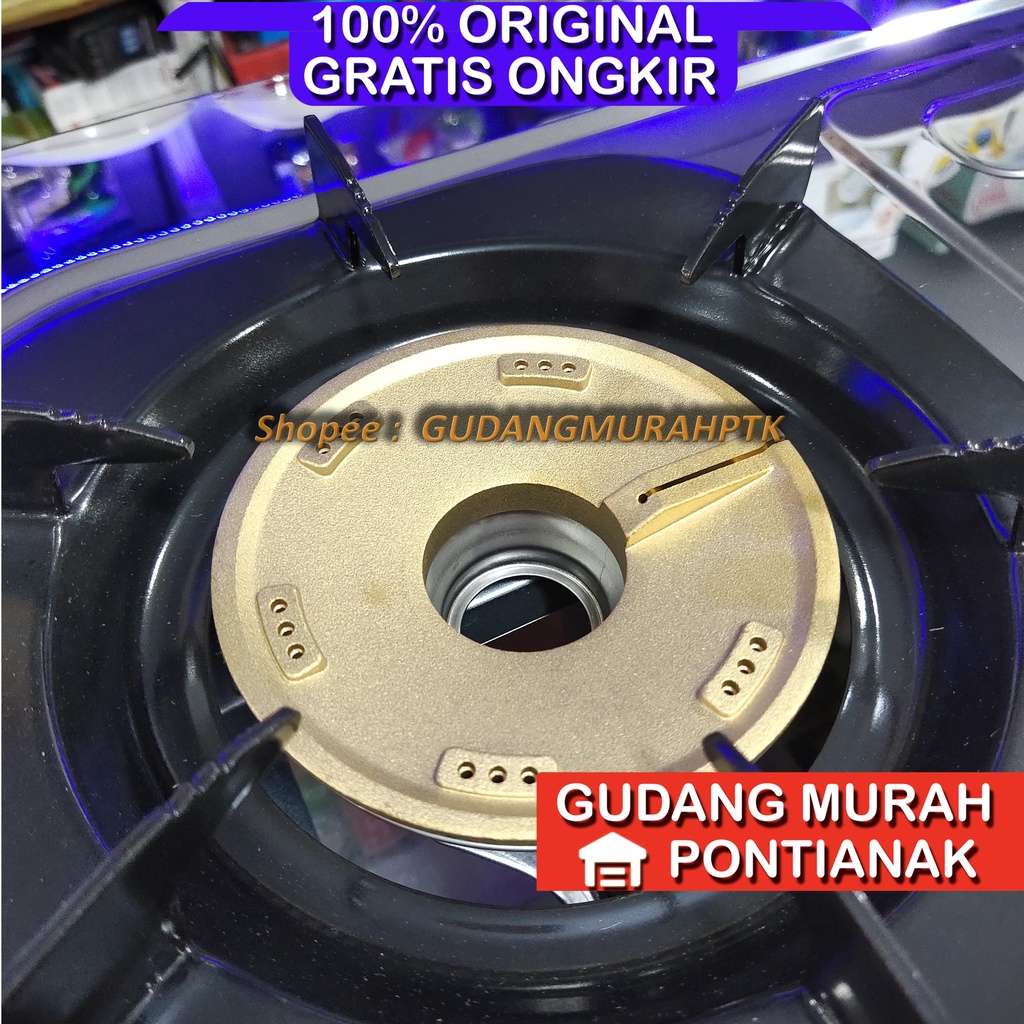 Kompor Gas RINNAI 2 tungku API TURBO API LILIN RI 712T  RI-712T RI712 T RI 712 T (2 TUNGKU) GARANSI RESMI