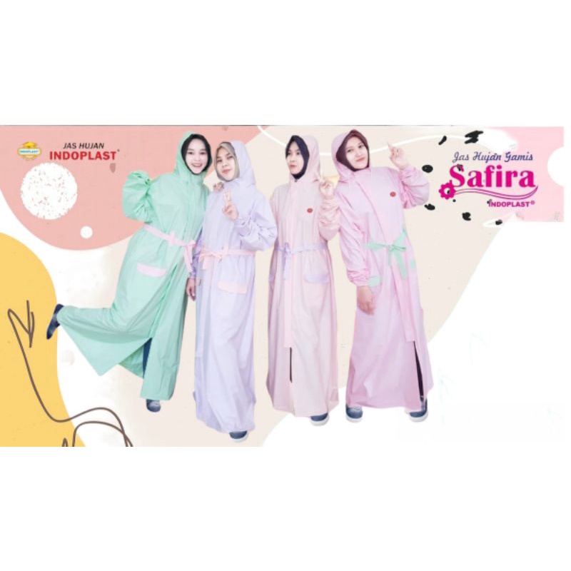 Mantel Gamis Dewasa / Jas Hujan Gamis Wanita - Mantel Gamis Safira - Mantel Gamis Wanita Jas Hujan G