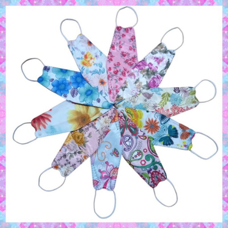 Masker KF94 Dewasa Careion Motif Bunga Batik Masker Non Medis Harga Satuan