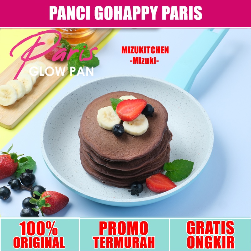 FRYPAN Gohappy Paris GHP05 TOSCA PANCI GORENG | GLOWPAN FRY PAN Wajan penggorengan lapisan white marble diatas teflon