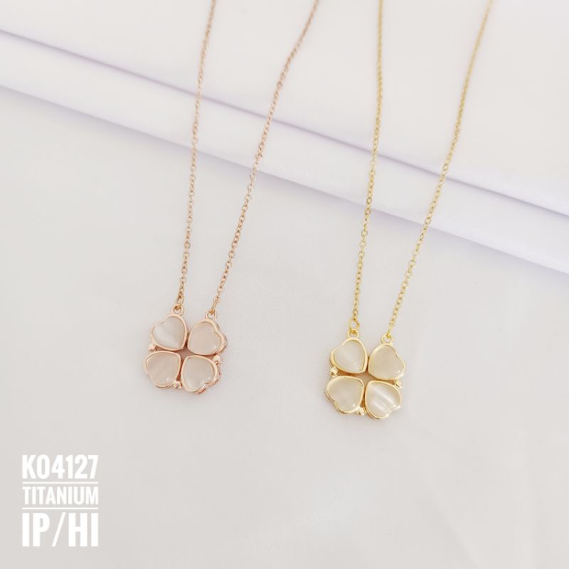 Kalung Titanium Two Ways Clover K04127