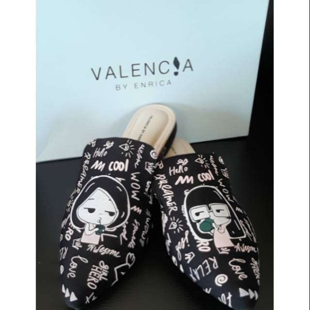 Valencia by Enrica X Patricia Steph Sassy Flat Pebble sz 39