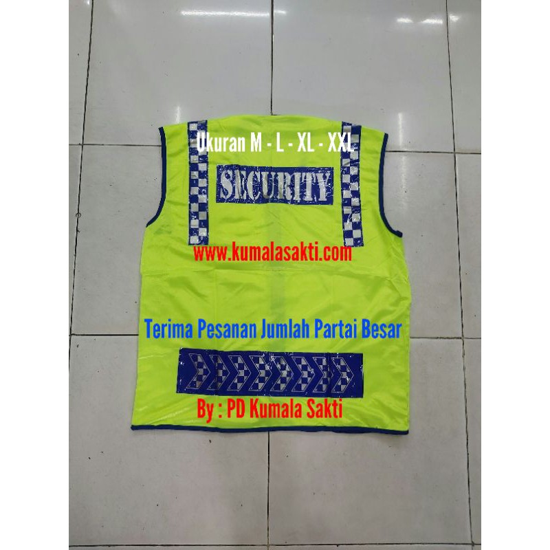 Rompi Security Paragon Lis Skotlet Catur-Rompi Satpam-Topi Security-Kaos Security-Gada Pratama-Sabuk