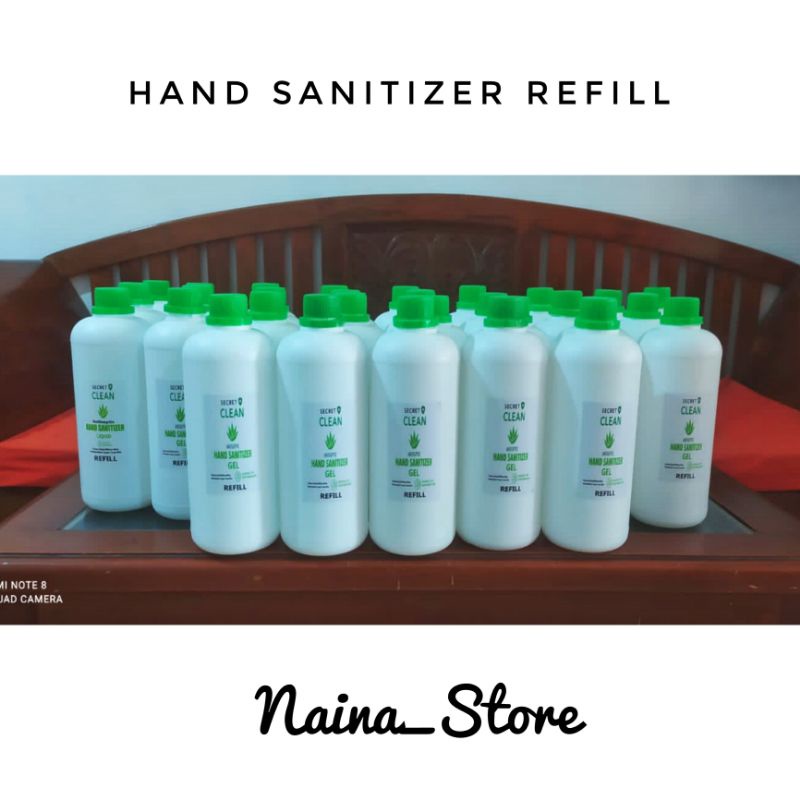SECRET CLEAN Hand Sanitizer Liquid Gel 1000 ml + Secret Clean Antiseptic Handsoap Aloe Vera 5 Liter