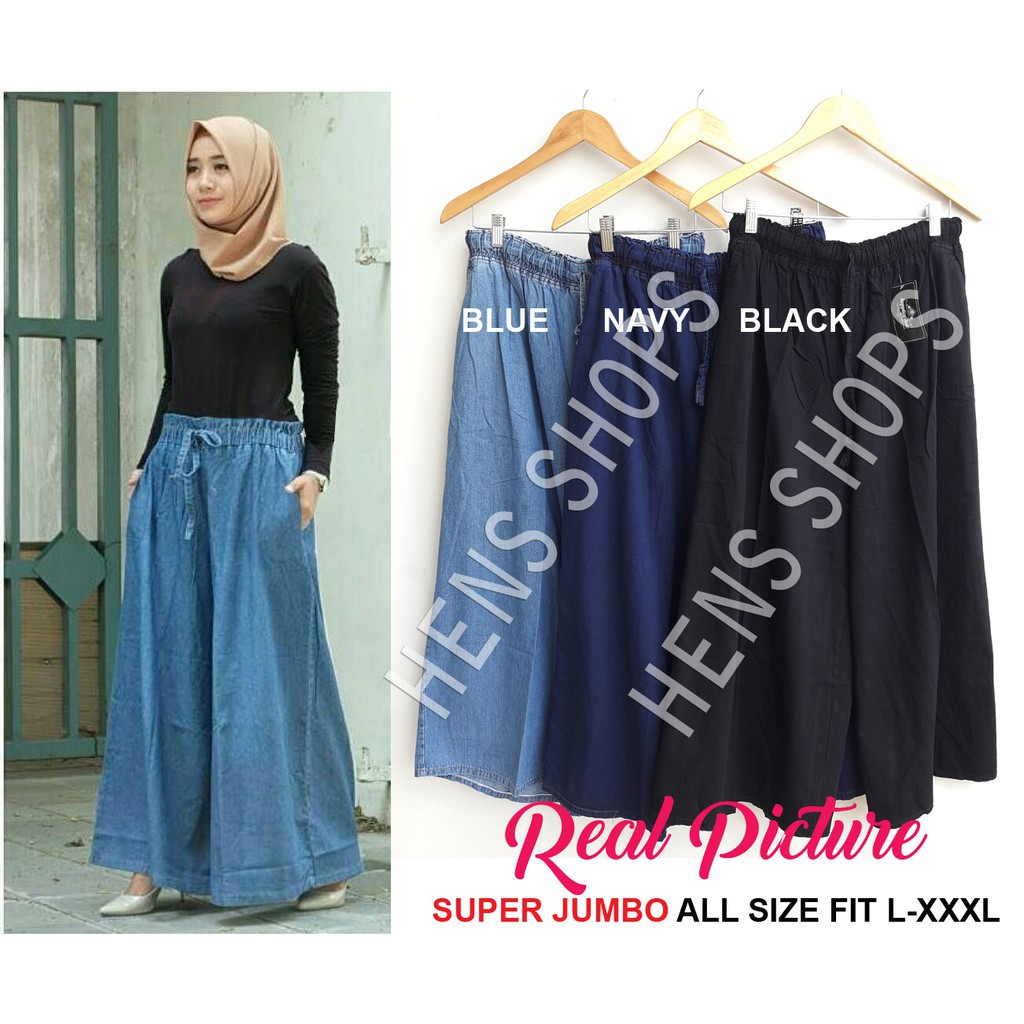 KULOT BASIC JEANS POLOS XL DAN JUMBO 4L / SVA