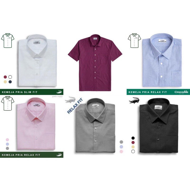 Crocodile PRIM - Men Shirt Kemeja pria Pendek Original Crocodile Pria