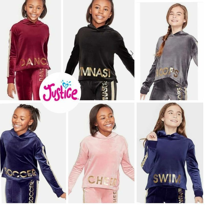 Hoodie justice velour