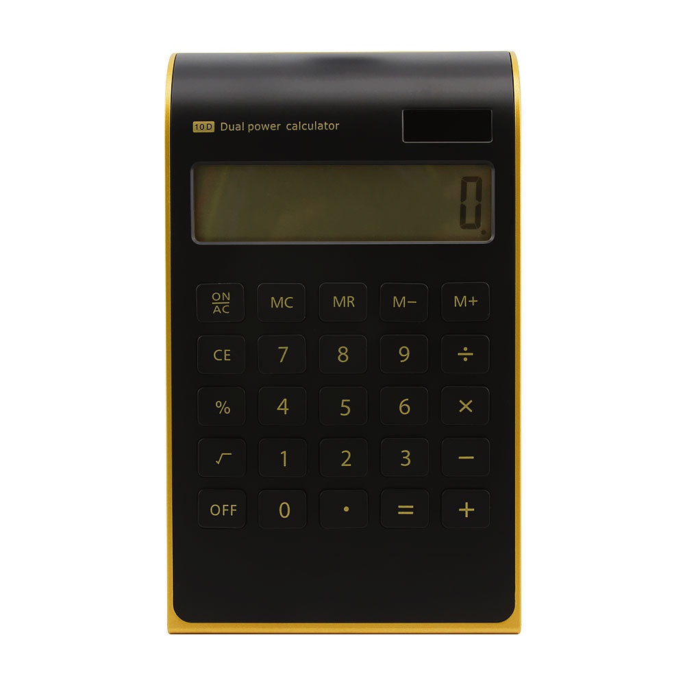 Kalkulator 10 Digit Slim Tenaga Surya Dual Power Portable Untuk Kantor / Sekolah