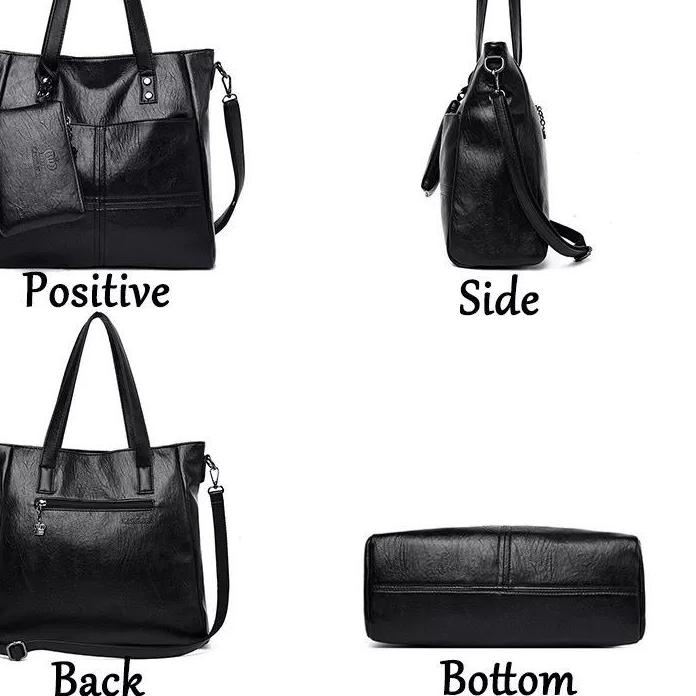 10.10 HARGA GROSIR Tas Selempang Wanita 2021 2in1 Terbaru Tote kulit PU Tas Besar Tas kerja kantoran
