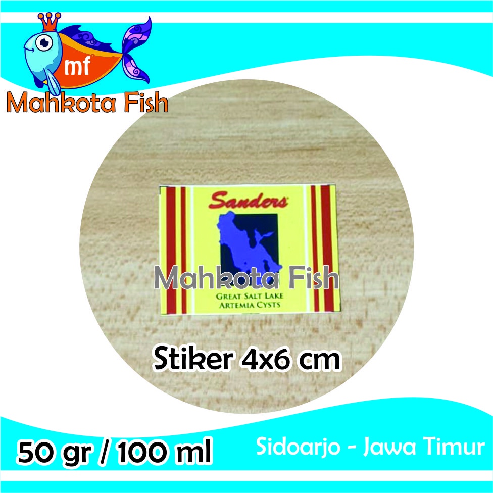 Botol Artemia Sanders | Botol Repack 50 gr / 100 ml Sanders | Artemia Sanders