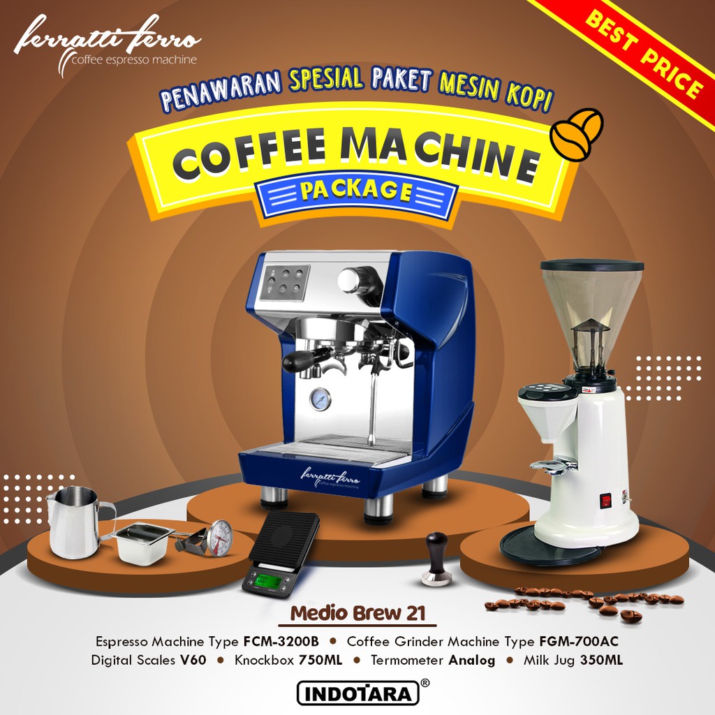 Paket Mesin Kopi Medio Brew 17 - 24