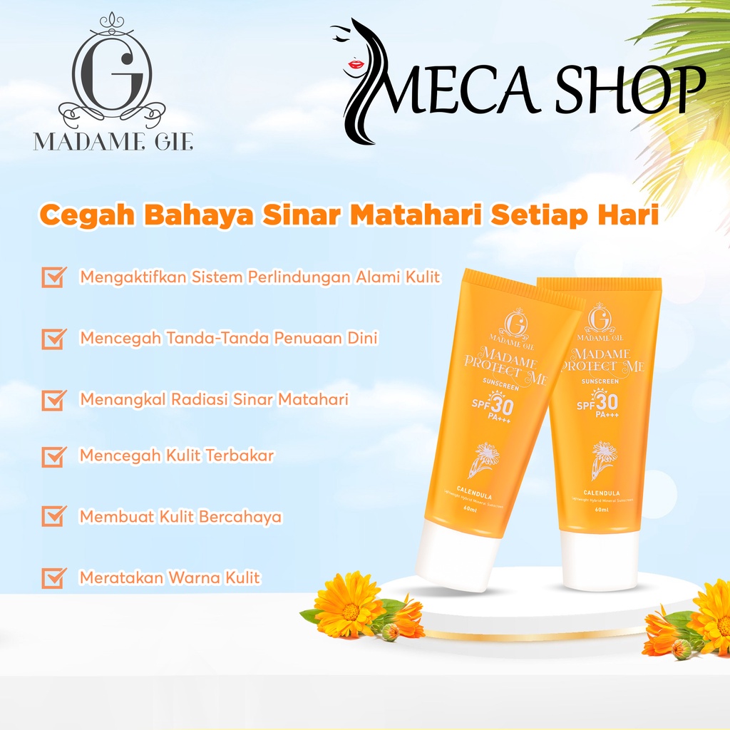 Madame Gie Protect Me Sunscreen SPF 30 PA +++ With Calendula | Tinted Sunscreen SPF 50 PA ++++- Skincare Sunblock