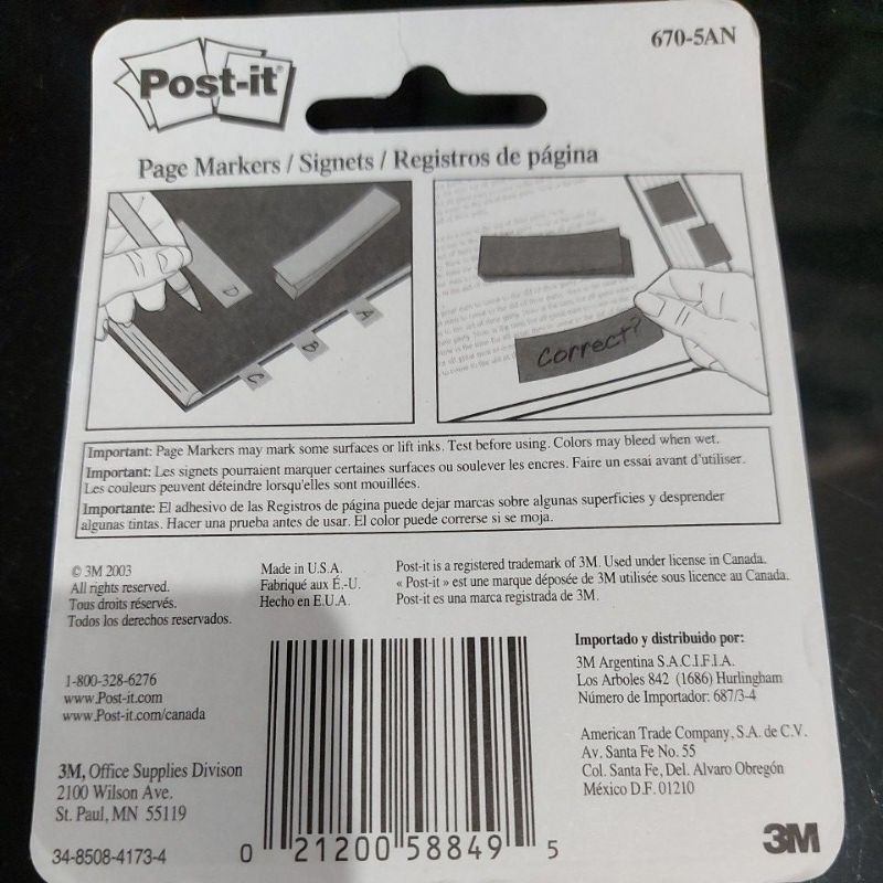 post it 3m page markers 670-5AN-1
