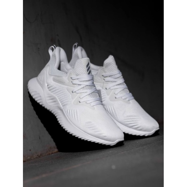ADIDAS ALPHABOUNCE BEYOUND FULL WHITE ORIGINAL SNEAKERS / SEPATU WANITA ORI / ADIDAS ALPHABOUNCE ORI