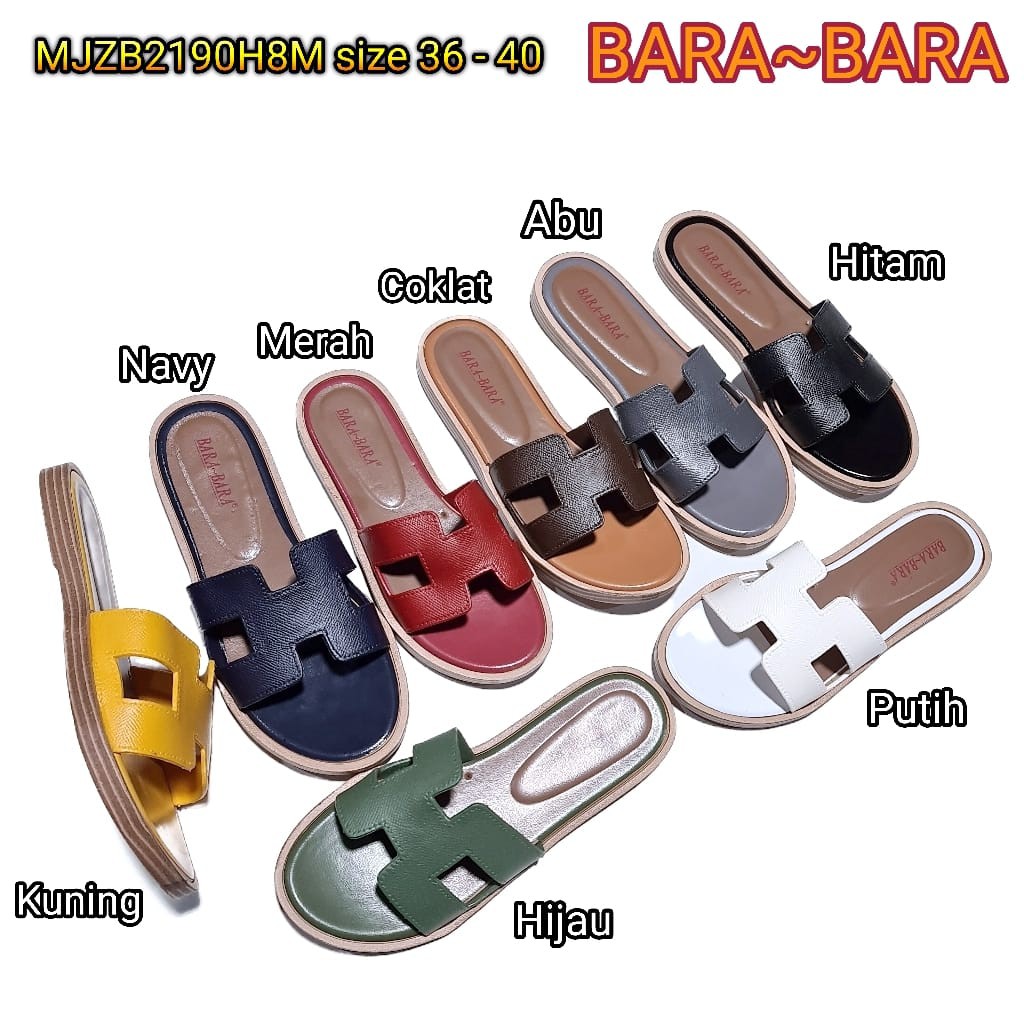 jelly sandal wanita slop bara bara karet import barabara cewek MJZB2190H8M