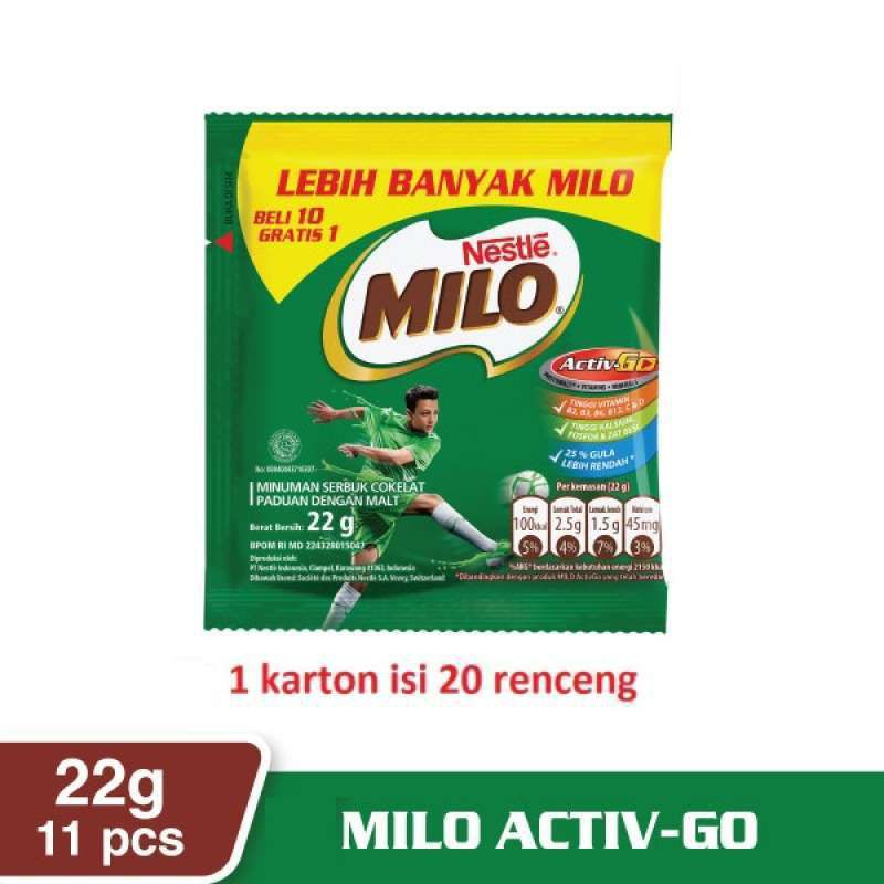 

Milo Active Go 22g 10 + 1 Sachet