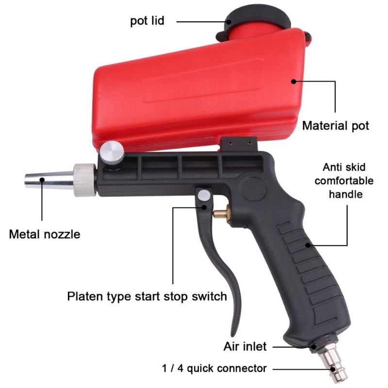 Sand Blaster Gravity Pneumatic Gun 90PSI