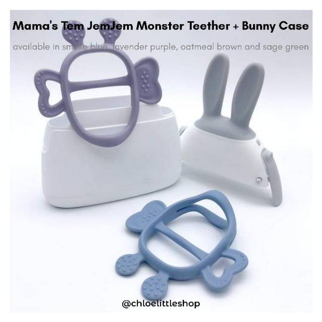 Mamas Tem JemJem Monster Teether with Bunny Case / mamastem