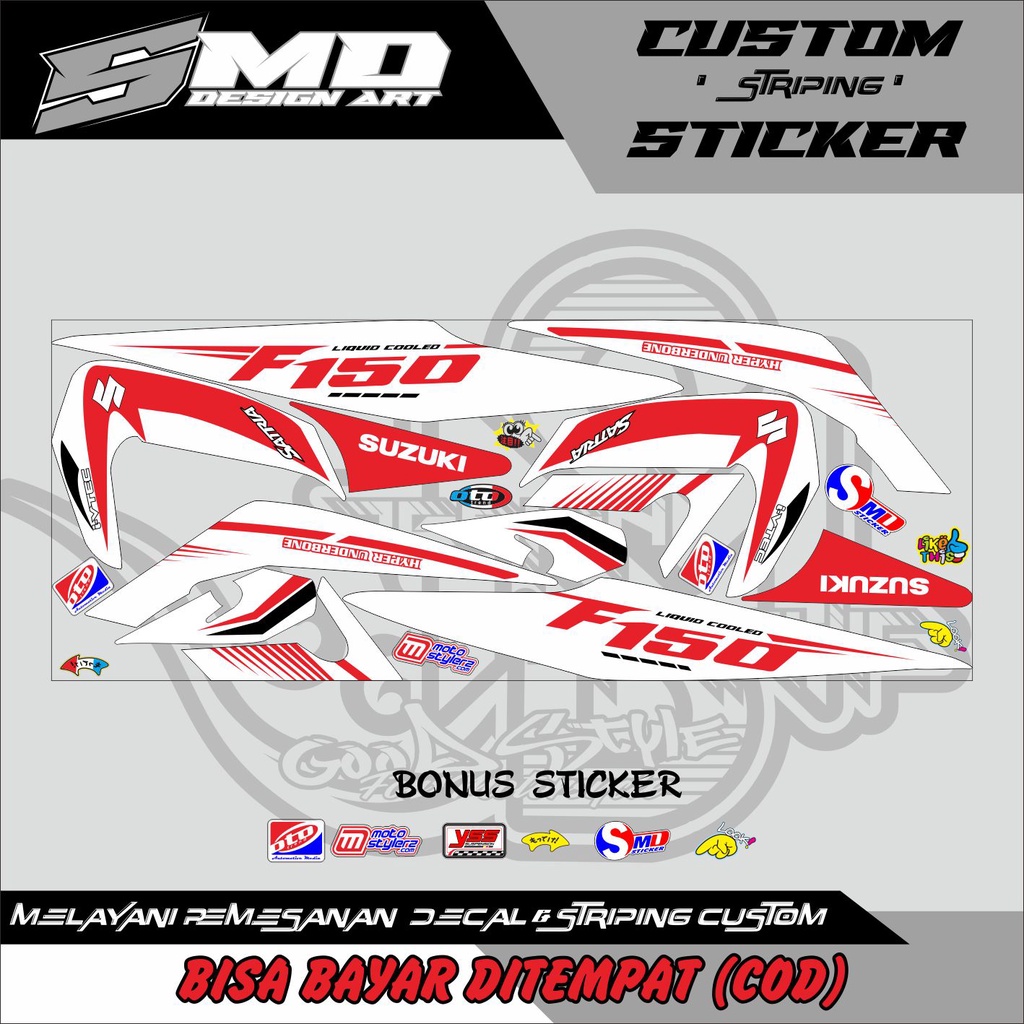STRIPING VARIASI SATRIA FU BARONG F 150 RACING