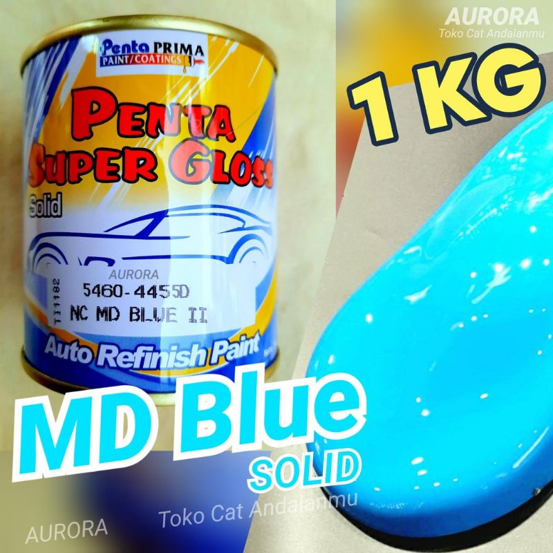 Cat Biru Cerah Penta Super Gloss MD Blue Solid Muda Biru Langit Biru Laut 1kg