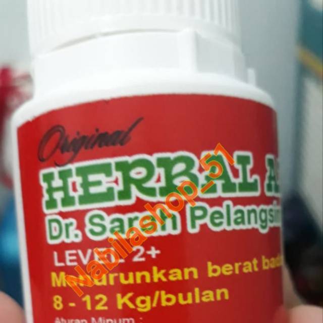 ORI - Pelangsing herbal dr.sarah 2+ isi 30kapsul