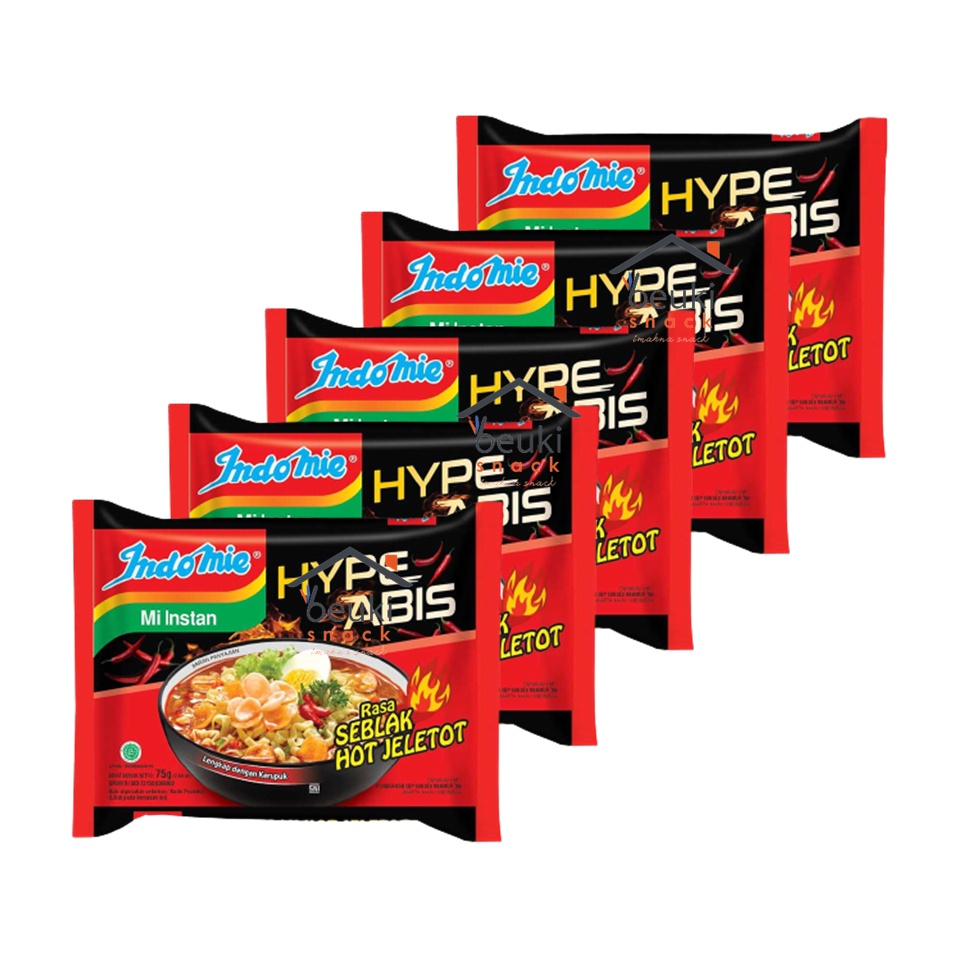 Jual 5pcs Indomie Hype Kuah Seblak Hot Jeletot Indonesia Shopee Indonesia