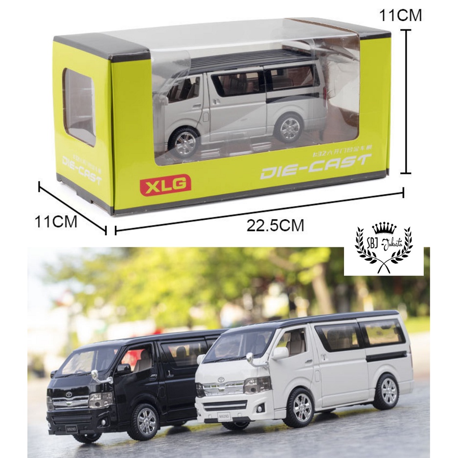 DIECAST MINIAUTO MOBIL TOYOTA HIACE CLASSIC METAL SERIES SKALA 1:32