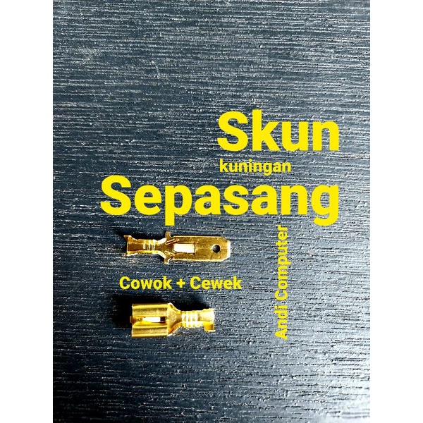 Skun Kuningan Gepeng Sepasang