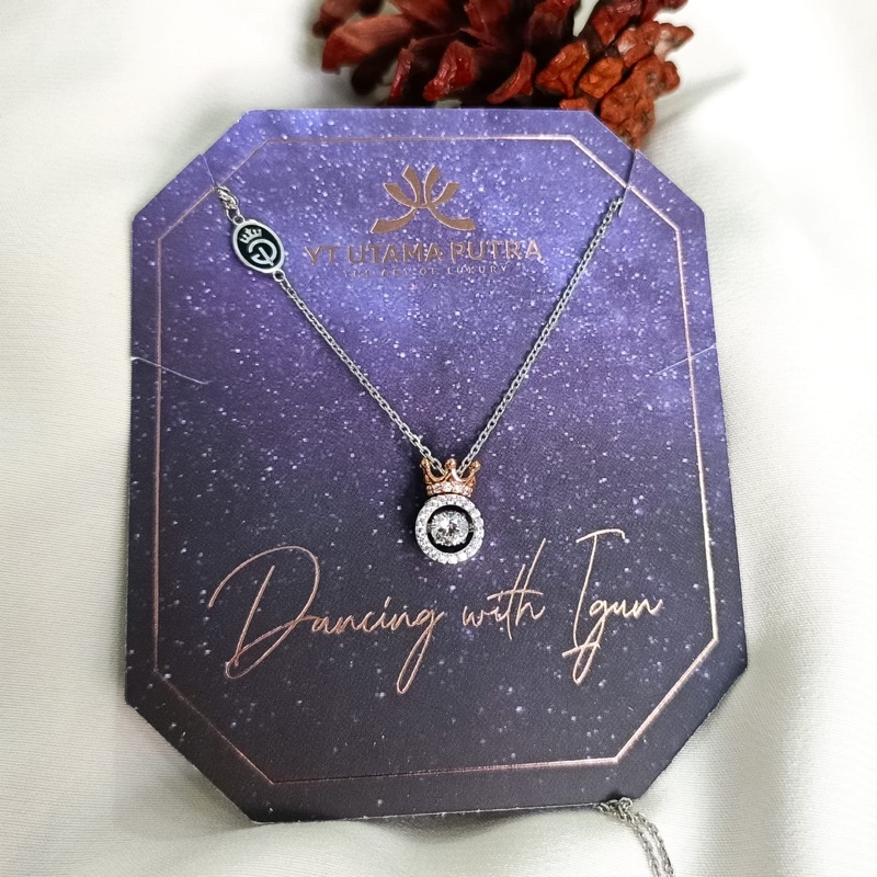 Kalung emas asli kadar 750 emas putih kalung igun kalung emas putih