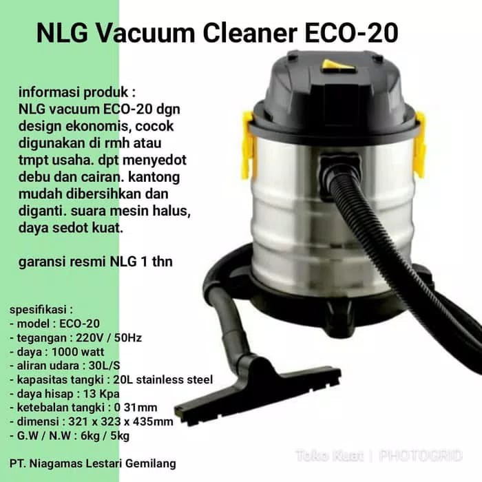 Vacuum cleaner penyedot debu NLG ECO-20